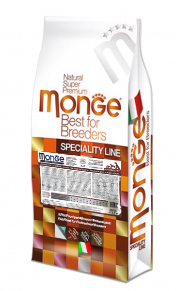 Корм сухий для дорослих собак для усіх порід Monge Dog Breeder ягня та рис 15 кг