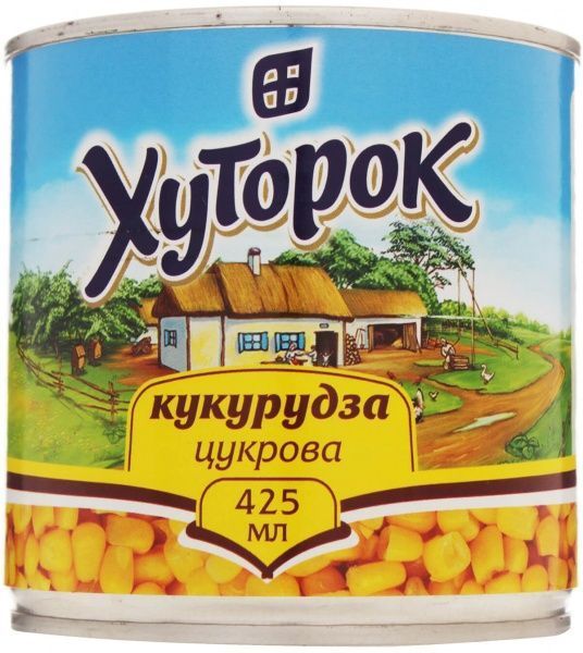 КукурузаХуторок сахарная стерилизованная 425 мл