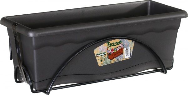 Комплект балконний пластиковий Plastiken Terra Jardinera P51 прямокутний антрацит 