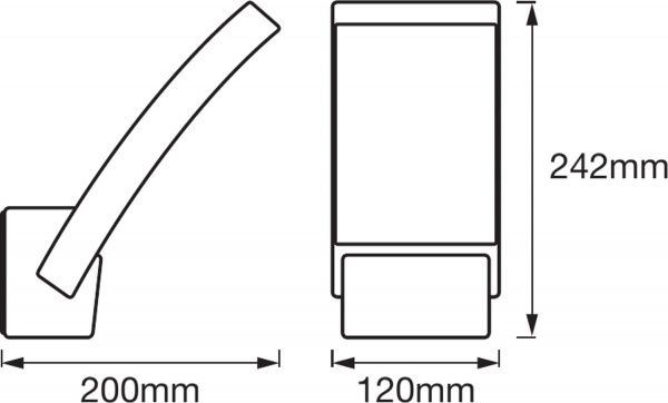 Світильник світлодіодний Ledvance Endura Style Wall SQ 15 Вт IP44 темно-сірий 