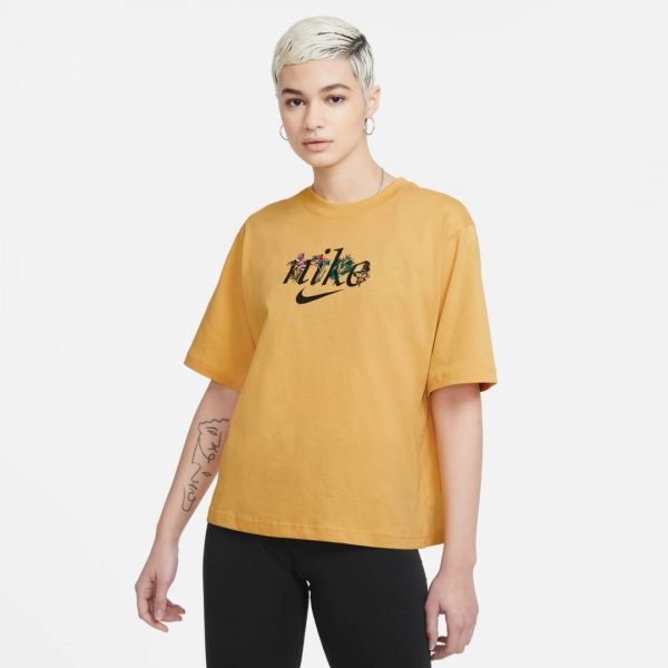 Футболка Nike W NSW TEE BOXY NATURE DD1456-761 р. XS жовтий