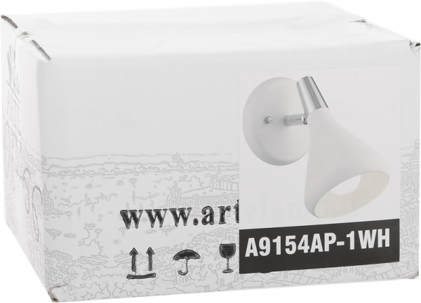 Спот Arte Lamp Ciclone 1x40 Вт E14 белый A9154AP-1WH 
