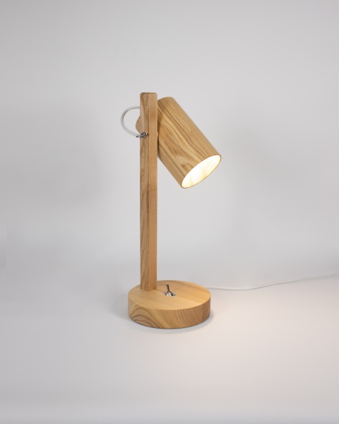 Настольная лампа декоративная Iterna Odda 1xE14E14 дерево светлое LW045 