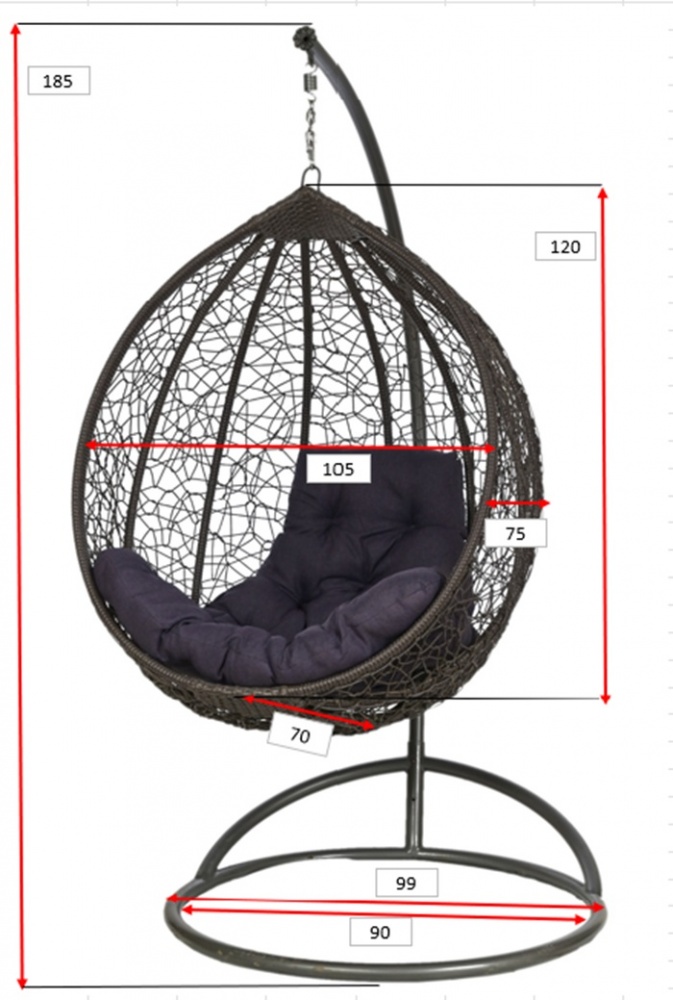 Крісло-кокон Smart мигдаль 4518