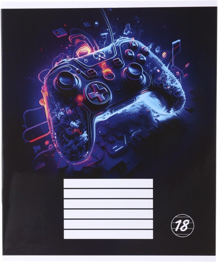 Тетрадь школьная Neon movement_25 18 листов линия Nota Bene