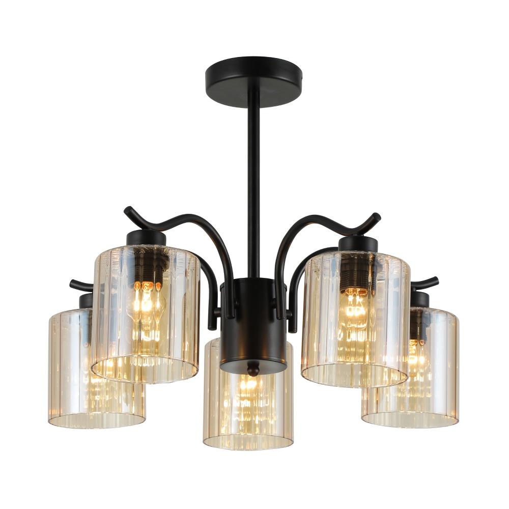 Люстра Miorro Glamour 5x40 Вт E27 матовый черный 51-311-188