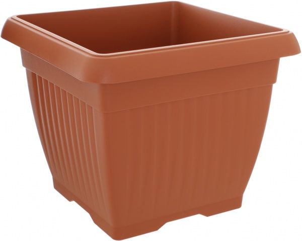 Горшок пластиковый Тера 5 370 мм квадратный 25,2л терракот (11085) 