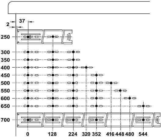 Напрямна кулькова Hafele 422.25.507 Premium L-500 мм