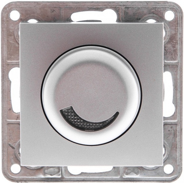 Світлорегулятор поворотний LXL Tesla 600 Вт сріблястий металік TLXL3509A