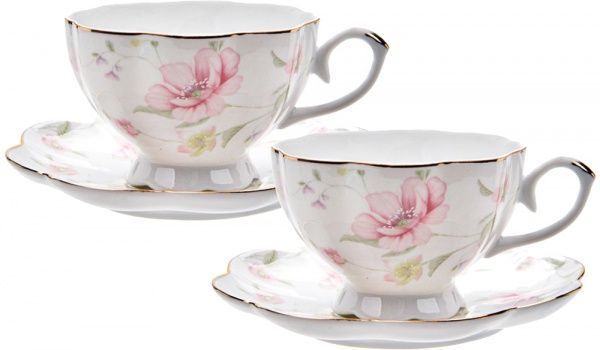 Чашка з блюдцем Лаура 200 мл 4 предмета 920-110 Lefard