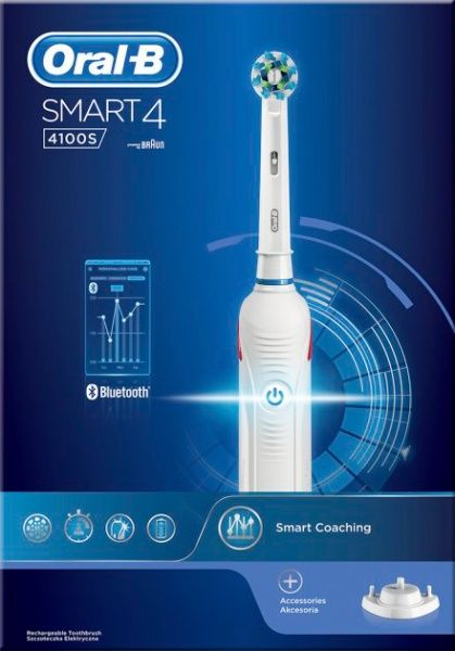 Электрическая зубная щетка Oral-B Smart 4 4100s D601.524.3 CR
