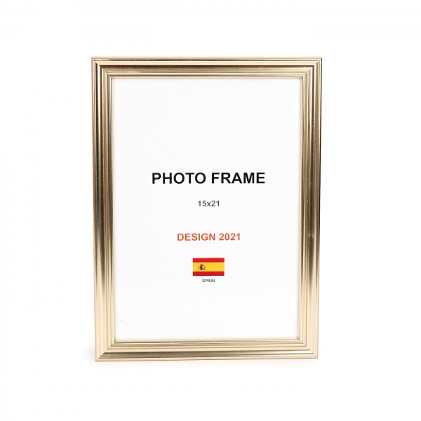 Рамка для фото 1 фото 15x21 см золото 