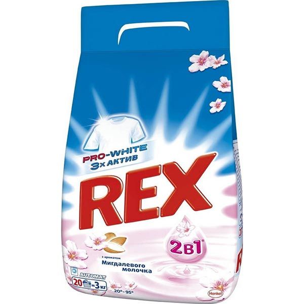 Пральний порошок Rex Мигдалеве Молочко 3 кг