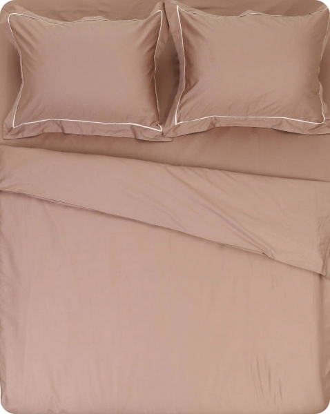 Комплект постільної білизни Solid 2 темно-бежевий La Nuit 