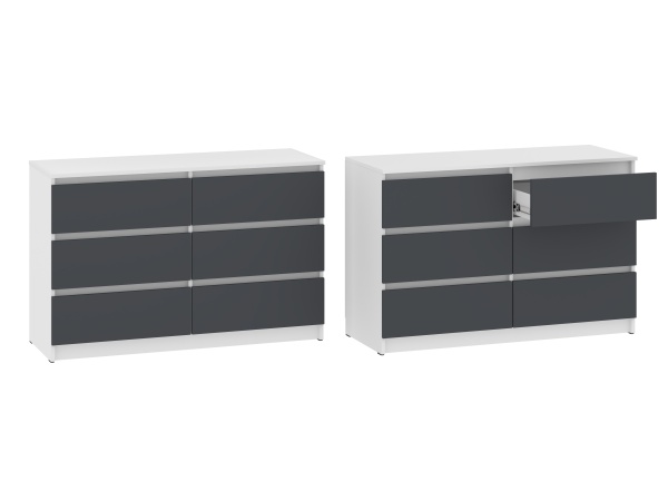 Комод Пєхотін НС-6 білий /антрацит 