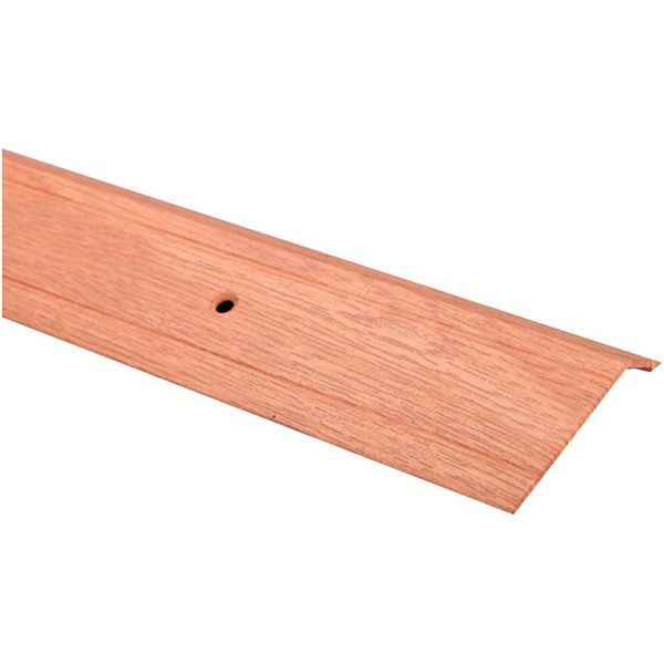 Порожек алюминиевый 18-А Лугалпроф профилированный с отверстиями 5х60x900 мм дуб натуральный 