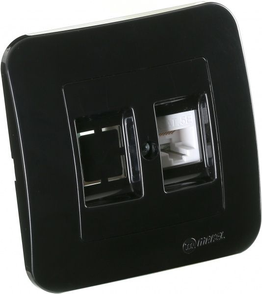 Розетка комп’ютерна Makel Lillium Natural чорний