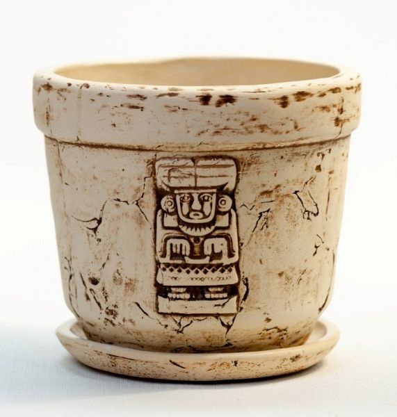 Горщик керамічний Демос круглий 5л бежевий 