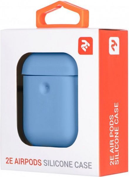 Чохол для навушників 2E для Apple AirPods Pure Color Silicone 3.0mm blue (2E-AIR-PODS-IBPCS-3-SKB) 