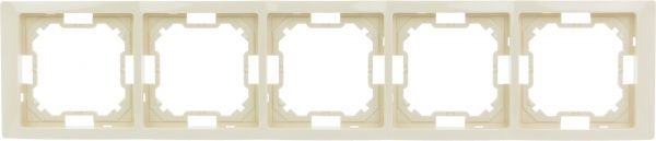 Рамка п'ятимісна Simon Basic Neos універсальна кремовий BMRC5/12