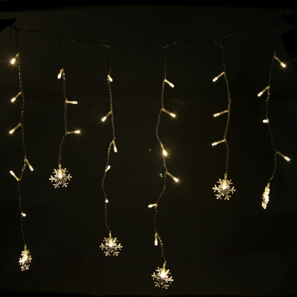 Электрогирлянда SHLigts Бахрома (DICLD-100WW-C) встроенный светодиод (LED) 100 ламп 1,7 м 