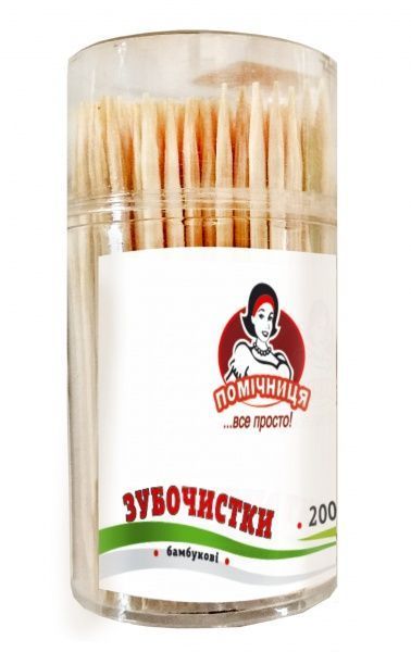 Зубочистки бамбуковые Помічниця 200 шт.
