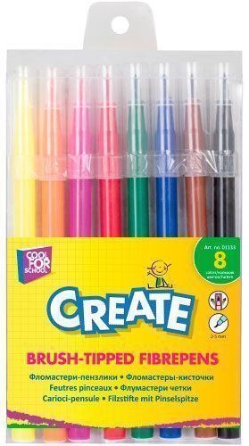 Набор Фломастеры-кисточки, 8 цветов Cool For School