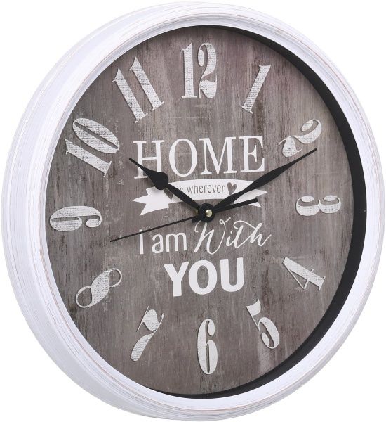Часы настенные Home 40 см белый