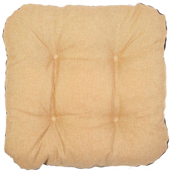 Подушка на стул Безе 41х41х8 жаккард С22+С15 золотой+шоколад