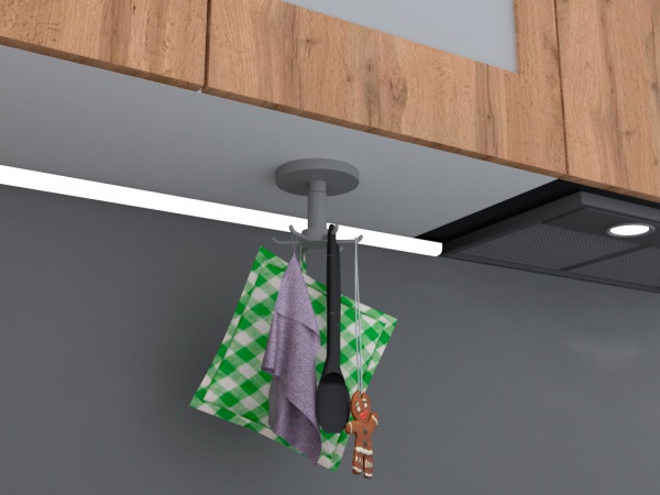 Крючки DC самоклейка серый