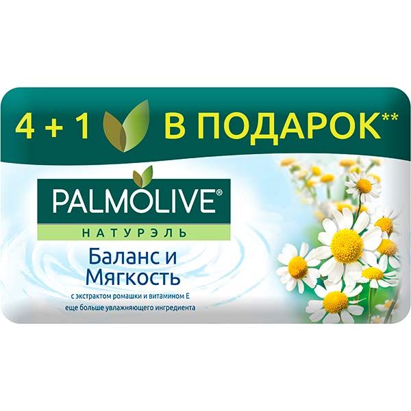 Мило Palmolive Натурель Ромашка і Вітамін Е 350 г 5 шт./уп.