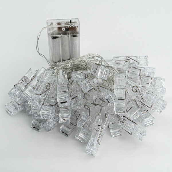 Декоративная гирлянда Altalusse (INL-2704B-40 Cold) встроенный светодиод (LED) 40 ламп 6 м 