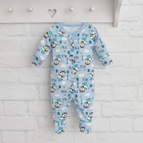 Человечек для мальчика Blanka Пилот р.74 голубой 110130 