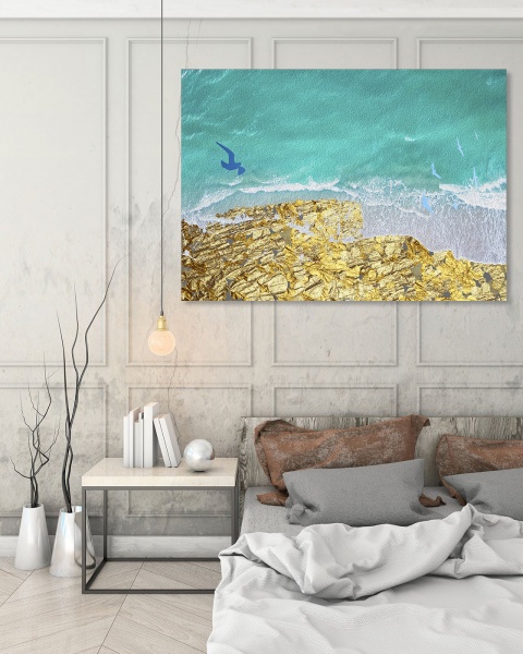 Картина на холсте Волна и ветер (без рамы) 55x80 см ТЕРРАВОЛ 