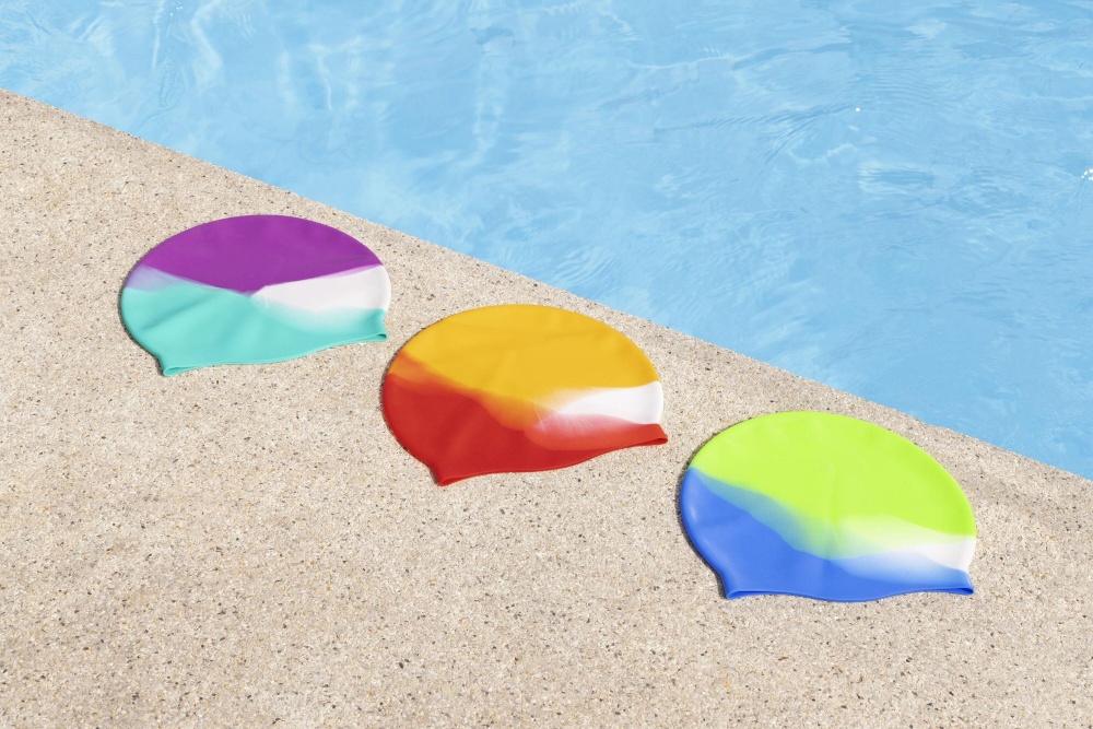 Шапочка для плавания Bestway силиконовая Lil'Color Wave 3+ 26049 в ассортименте