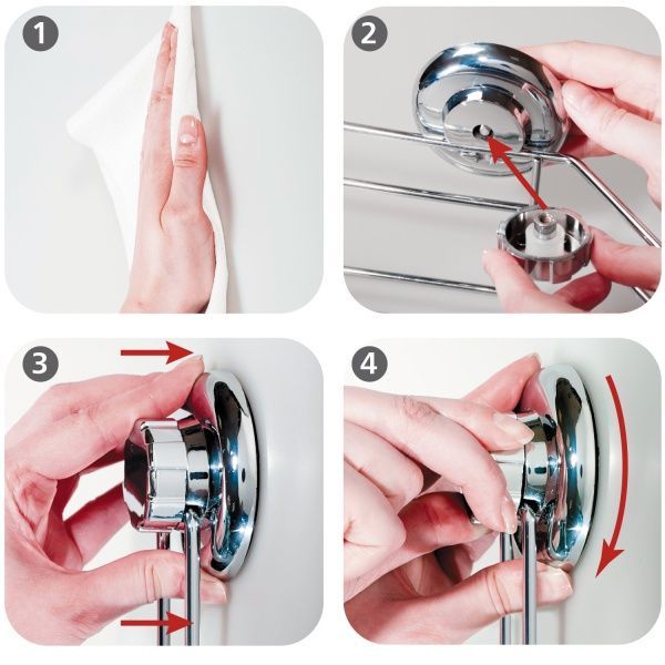 Полка для ванной Mega Lock хромированная стальная 30.5x15.5x15.5см 11489 