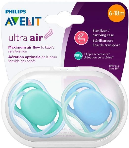 Пустушка Philips Avent Ultra-Air 6–18 міс. 2 шт. 8710103845126
