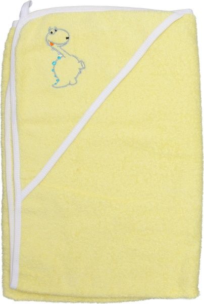 Полотенце Homeline уголок с вышивкой 90x90 см желтый