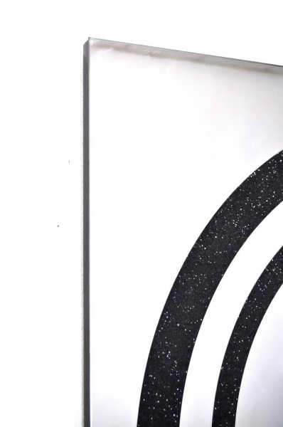 Дзеркало SEAPS Zerrofixx Glitter Circle Black Series 5 90x90 см №3507 