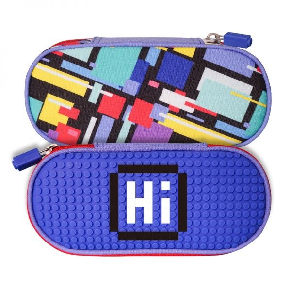 Пенал школьный Super class Lattice WY-B012O Upixel синий