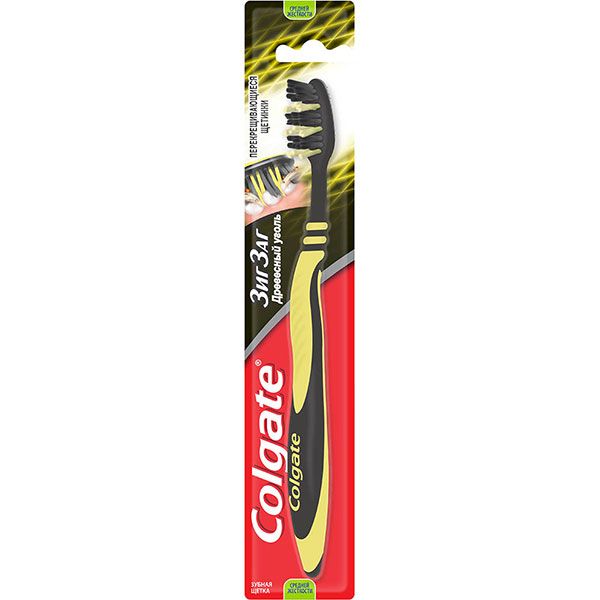 Зубная щетка Colgate Зиг Заг Древесный уголь средней жесткости 1 шт.