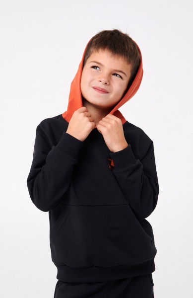 Толстовка для мальчика Smil р.104 черный 116546 