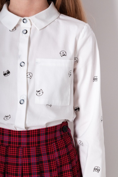 Блуза Mevis р.134 молочный 4276 