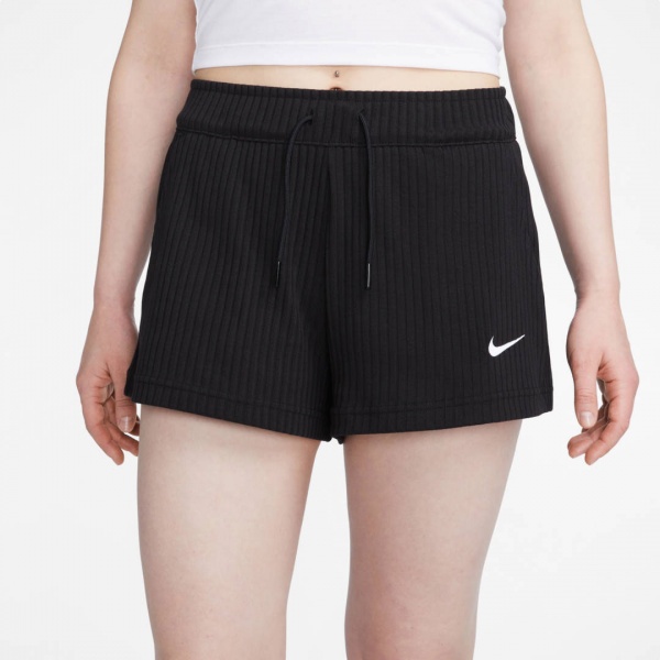 Шорты Nike W NSW RIB JRSY SHORT DV7862-010 р. L черный