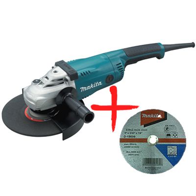 Шліфмашина кутова Makita GA9020 + 5 дисків D-18699