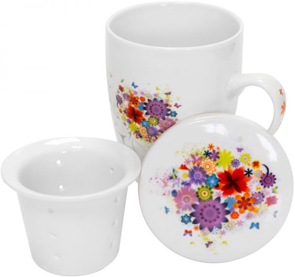 Чашка-заварник Цветочная муза 360 мл 21-279-003 Keramia
