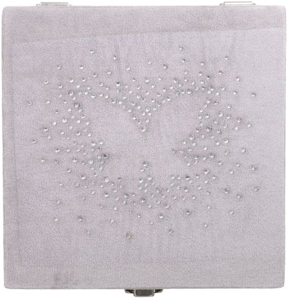 Сундучок Бабочка серый 16x16x8 см