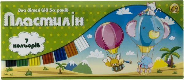 Пластилин Стандарт 7 цветов Тетрада