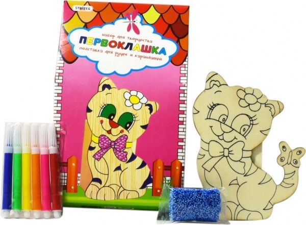 Набір для творчості Strateg Підставка для ручок і олівців Котик