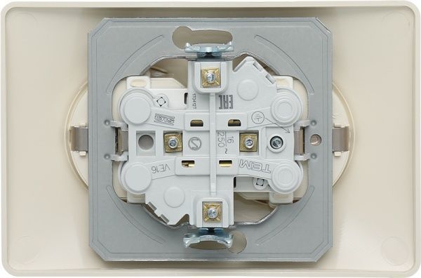 Розетка подвійна TEM Ekonomik 16 A 250 В слонова кістка VE16IWKS-U